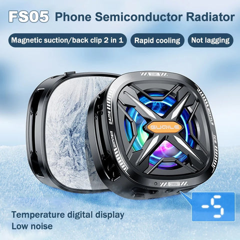 FS05 Cooling fan for mobile with temperature display