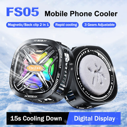 FS05 Cooling fan for mobile with temperature display